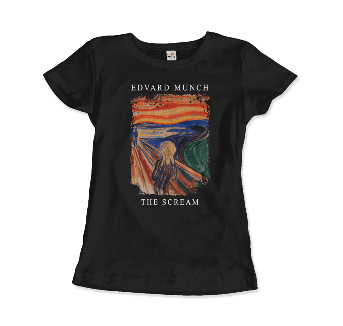 Edvard Munch the Scream, 1893 artwork t-shirt-2