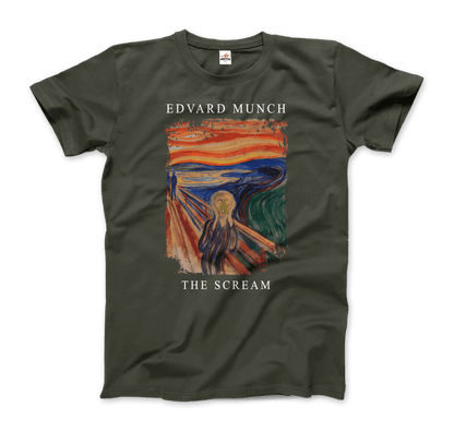 Edvard Munch the Scream, 1893 artwork t-shirt-7