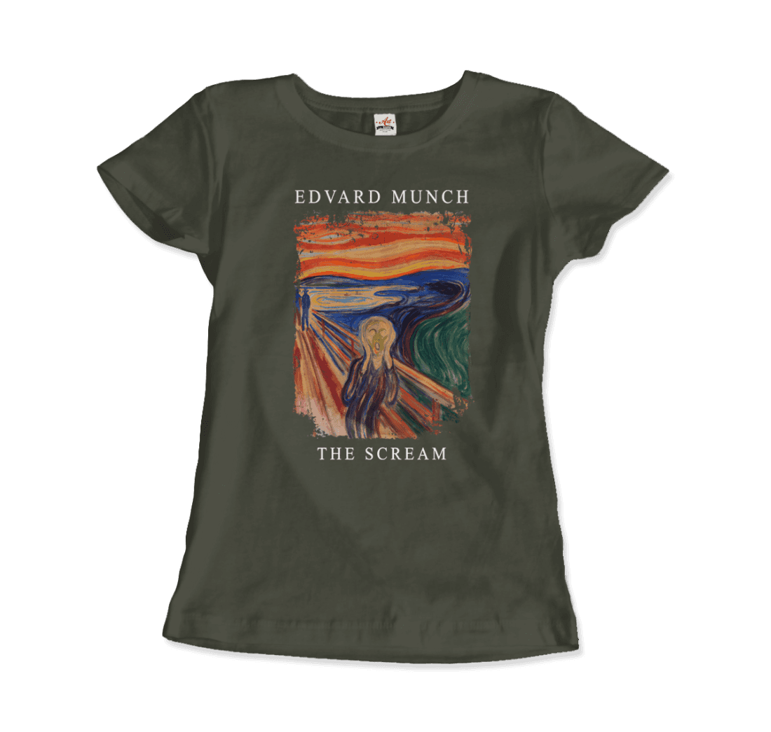 Edvard Munch the Scream, 1893 artwork t-shirt-11