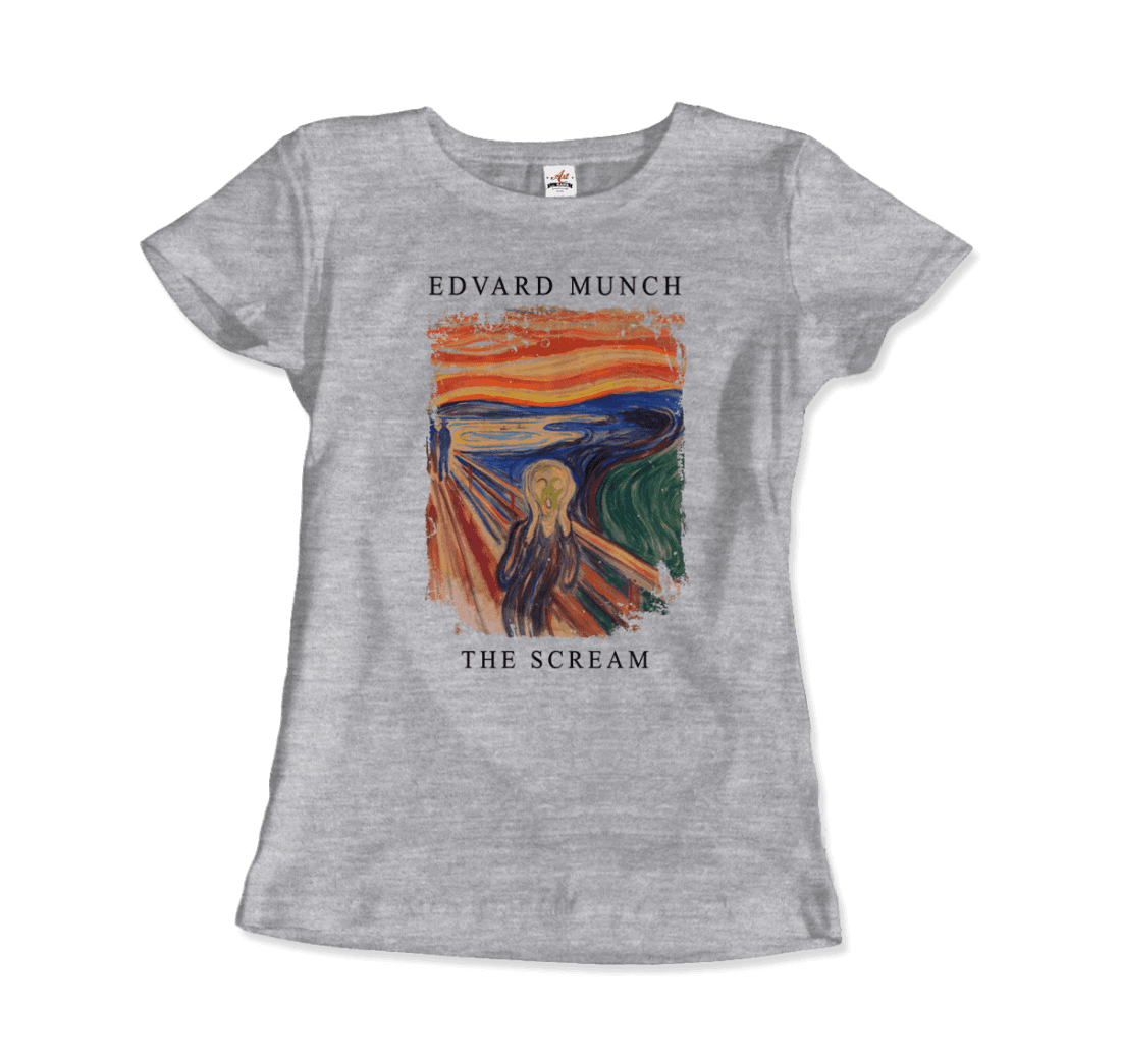 Edvard Munch the Scream, 1893 artwork t-shirt-10