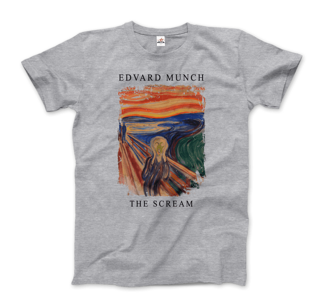 Edvard Munch the Scream, 1893 artwork t-shirt-6
