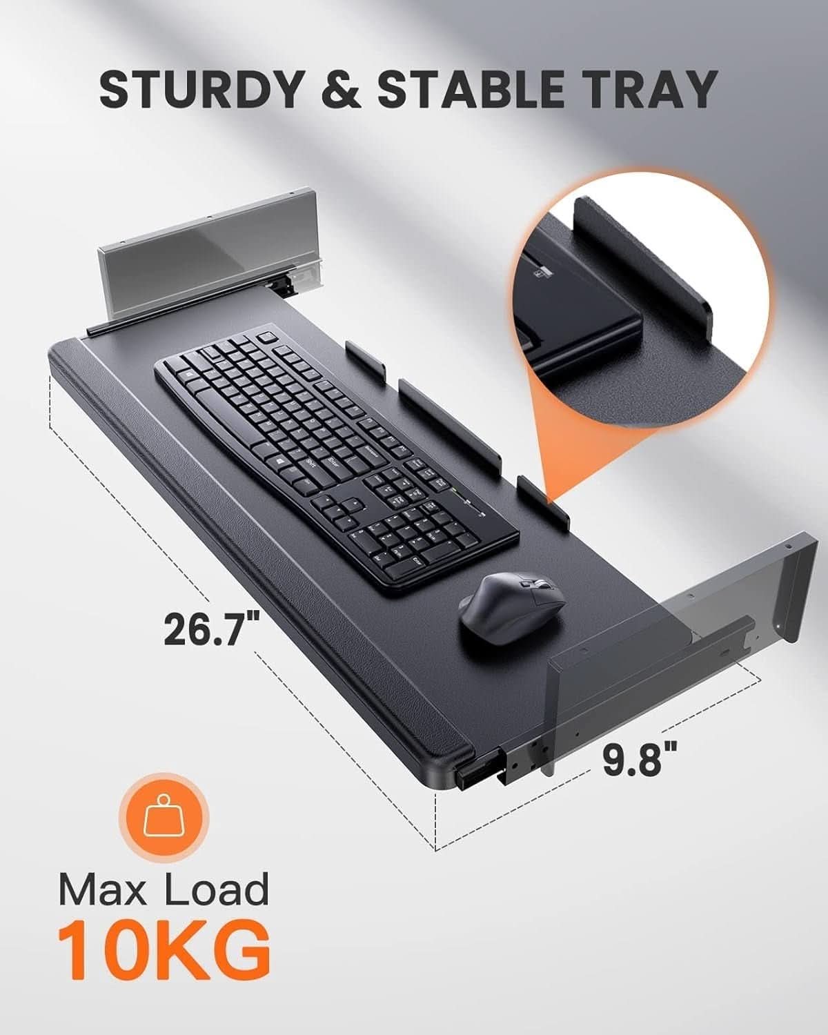 Electric Standing Desk with Adjustable Height and Tray-3