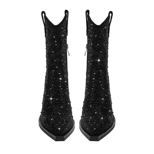 Elegant Rhinestone Country Princess Boots-1