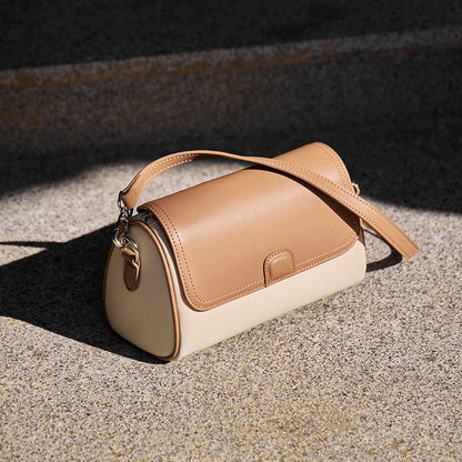 Elena Apricot Flap Medium Shoulder Bag-1