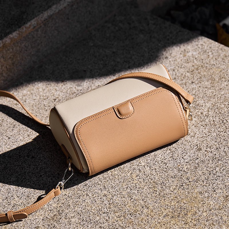 Elena Apricot Flap Medium Shoulder Bag-2