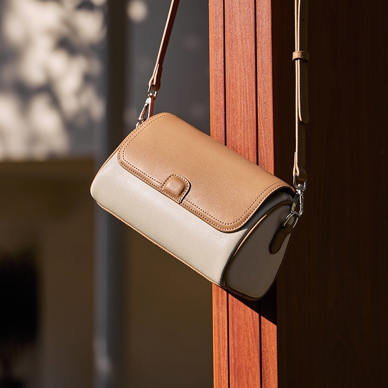 Elena Apricot Flap Medium Shoulder Bag-3