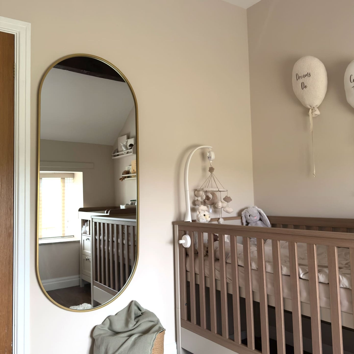 Emi - Full Length Gold Metal Runway Oval Mirror - 150cm x 60cm-0