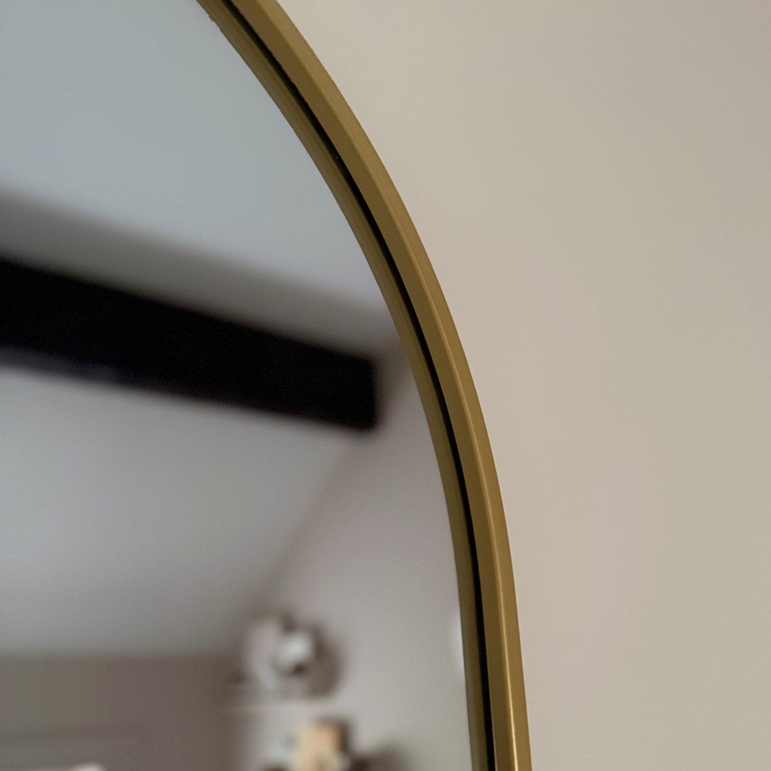 Emi - Gold Metal Runway Oval Mirror - 120cm x 40cm-3