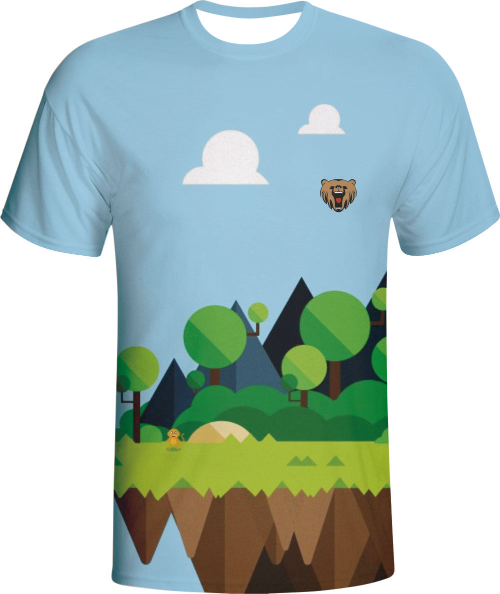 Cartoon Landscape Gaming Esports Jersey with Custom Name-0