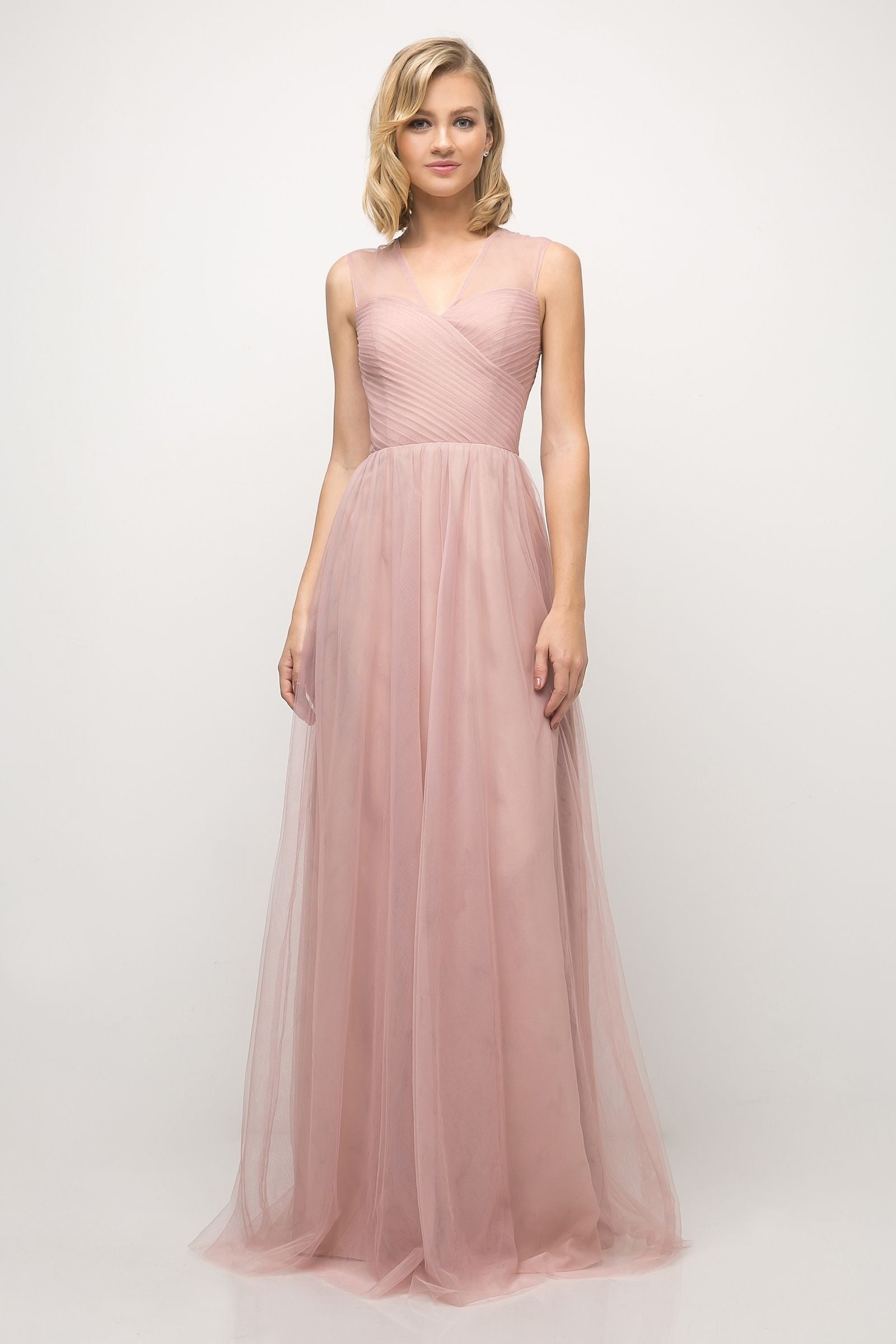 Layered Tulle A-Line Bridesmaid Dress-0