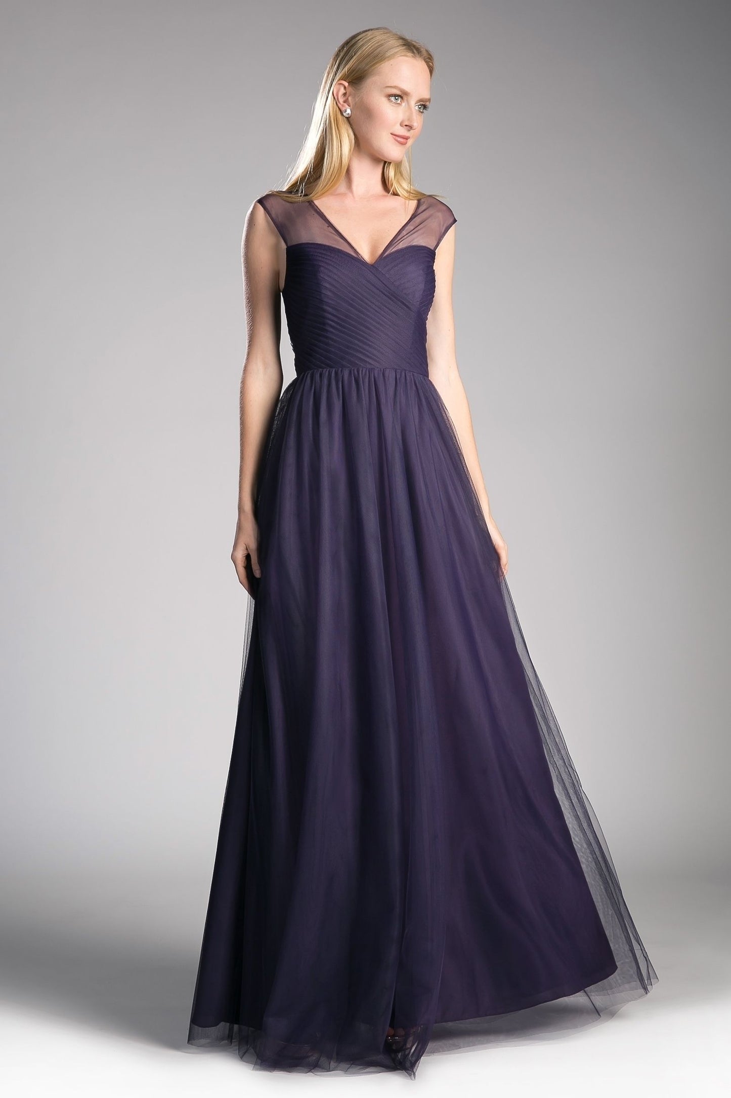 Layered Tulle A-Line Bridesmaid Dress-4