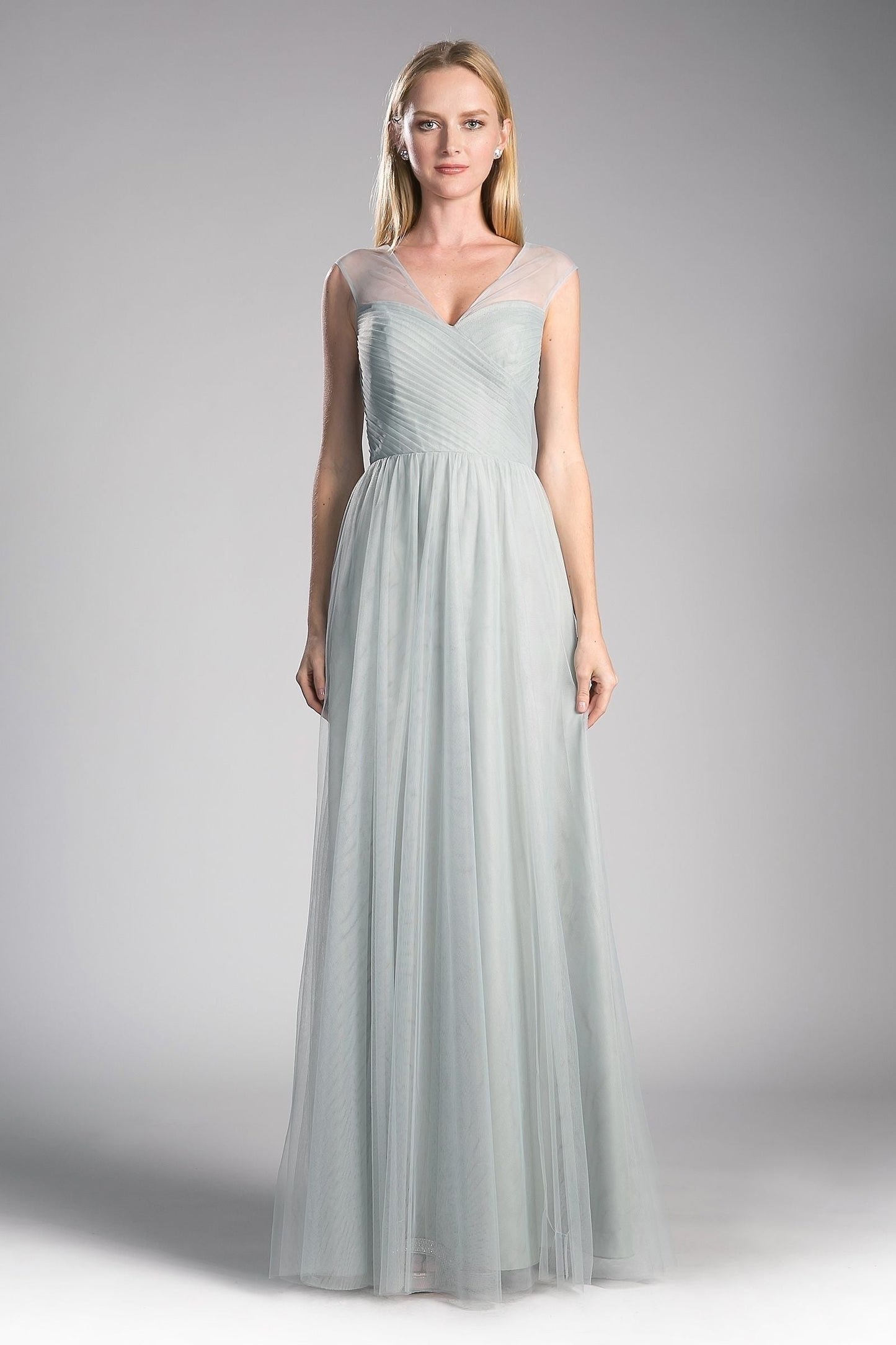 Layered Tulle A-Line Bridesmaid Dress-5
