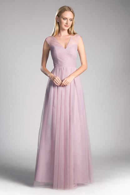 Layered Tulle A-Line Bridesmaid Dress-7