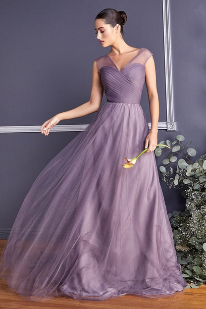 Layered Tulle A-Line Bridesmaid Dress-9