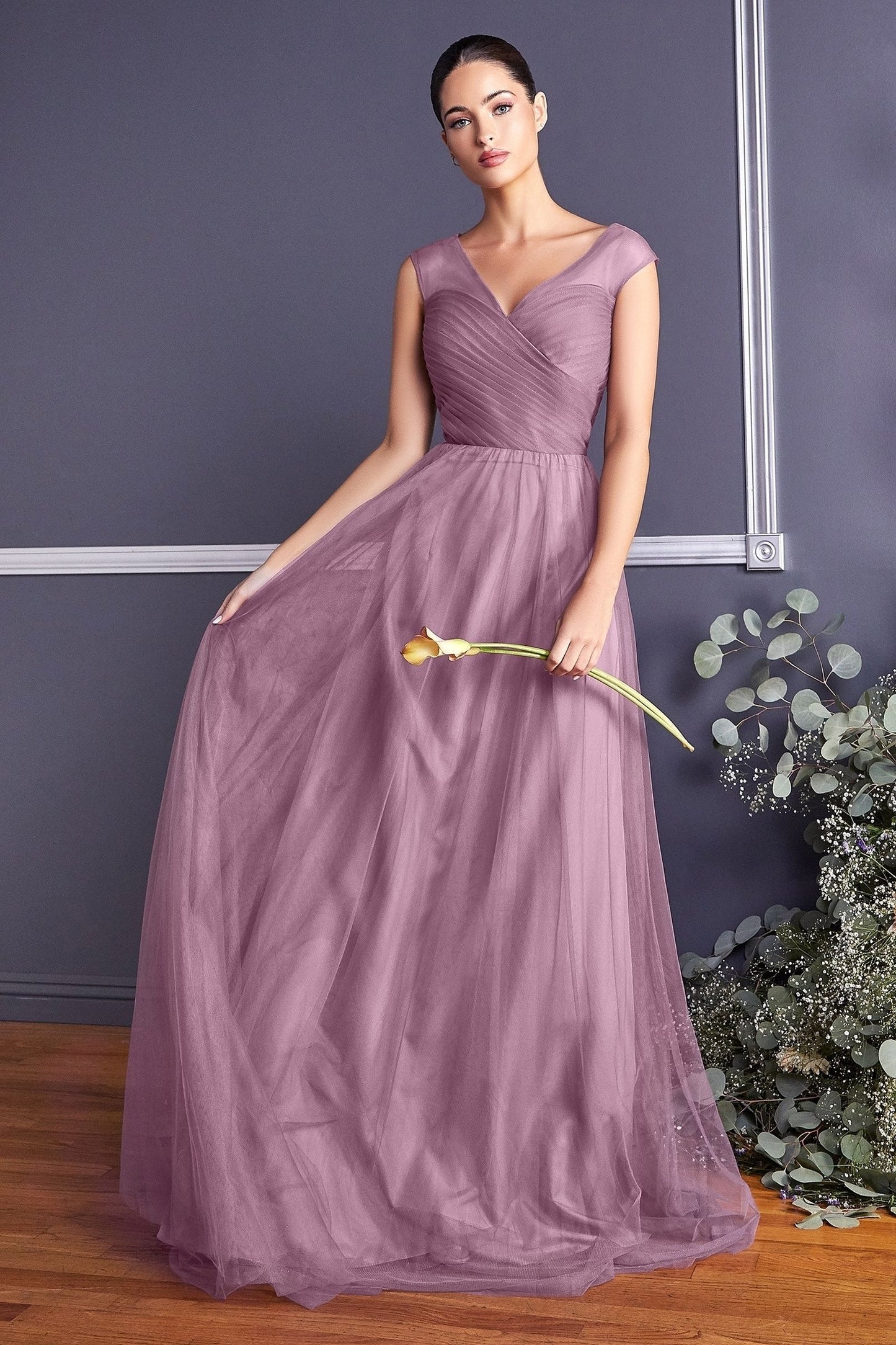 Layered Tulle A-Line Bridesmaid Dress-8