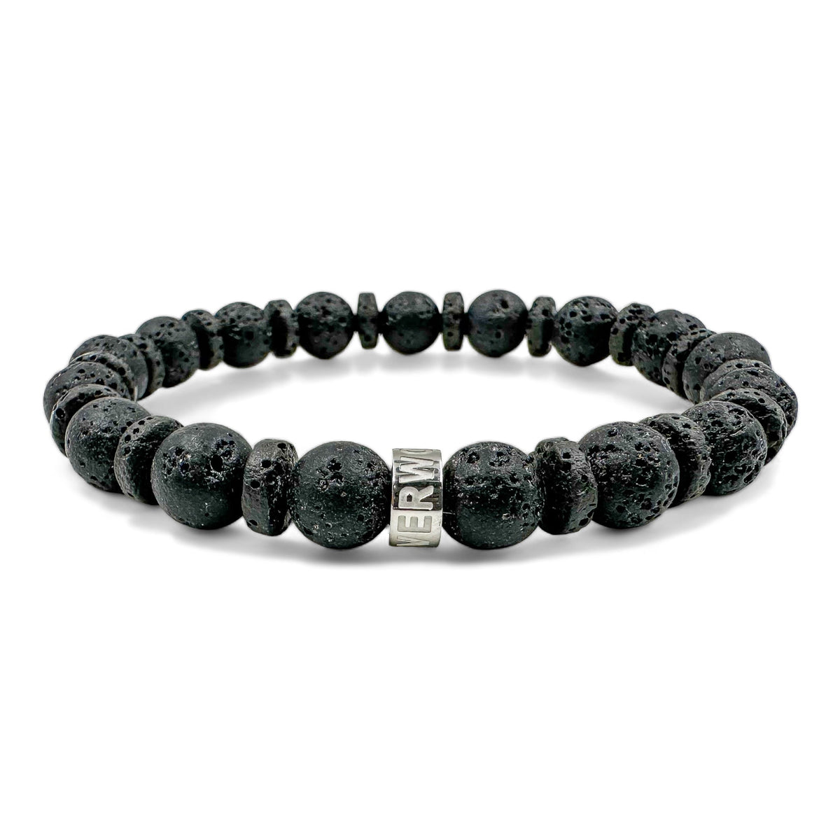 Atlas black lava rock beaded bracelet, image 2 of 5
