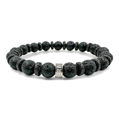 Atlas black lava rock beaded bracelet, image 2 of 5