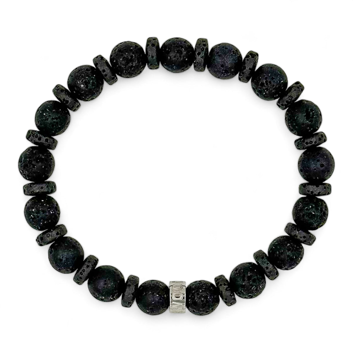Atlas black lava rock beaded bracelet, image 4 of 5
