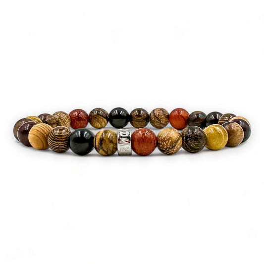 Cascade Hardtack mixed wood beaded bracelet, image 1 of 5