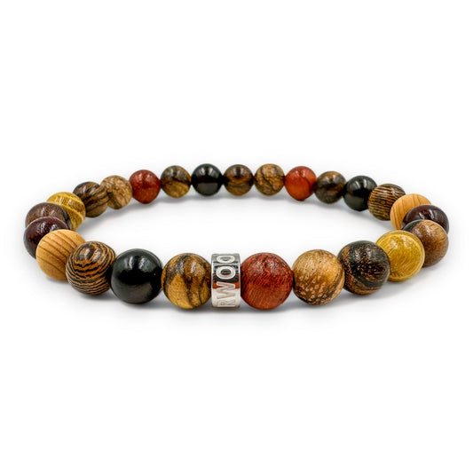 Cascade Hardtack mixed wood beaded bracelet, image 2 of 5