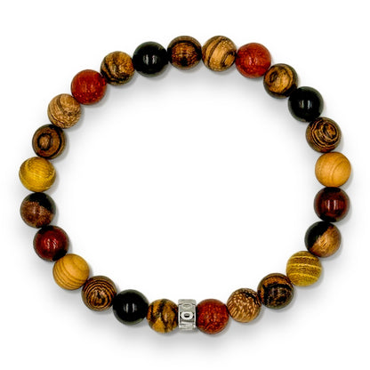 Cascade Hardtack mixed wood beaded bracelet, image 4 of 5