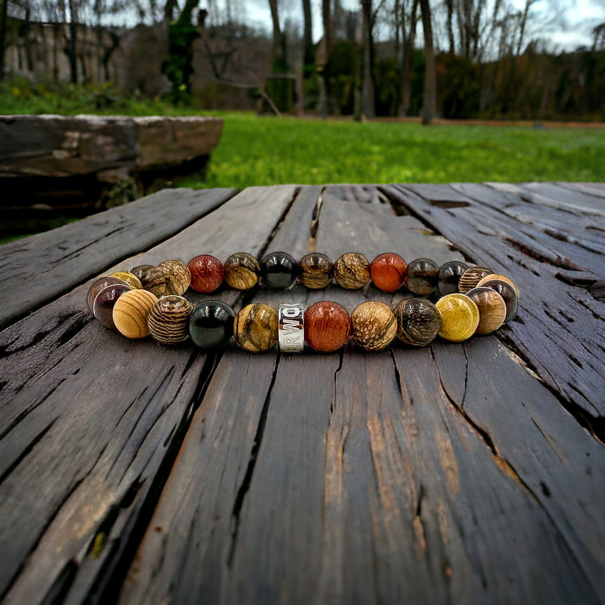 Cascade Hardtack mixed wood beaded bracelet, image 5 of 5