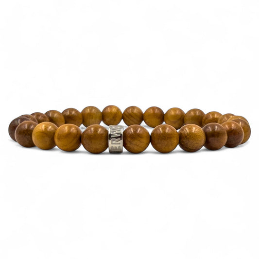 Cascade Cinder Rock padauk wood beaded bracelet, main product photo
