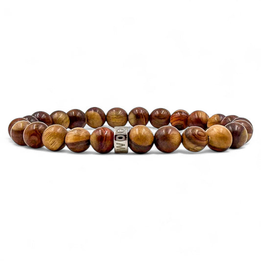 Cascade Cold Canyon mahogany sapwood beaded bracelet, main product photo