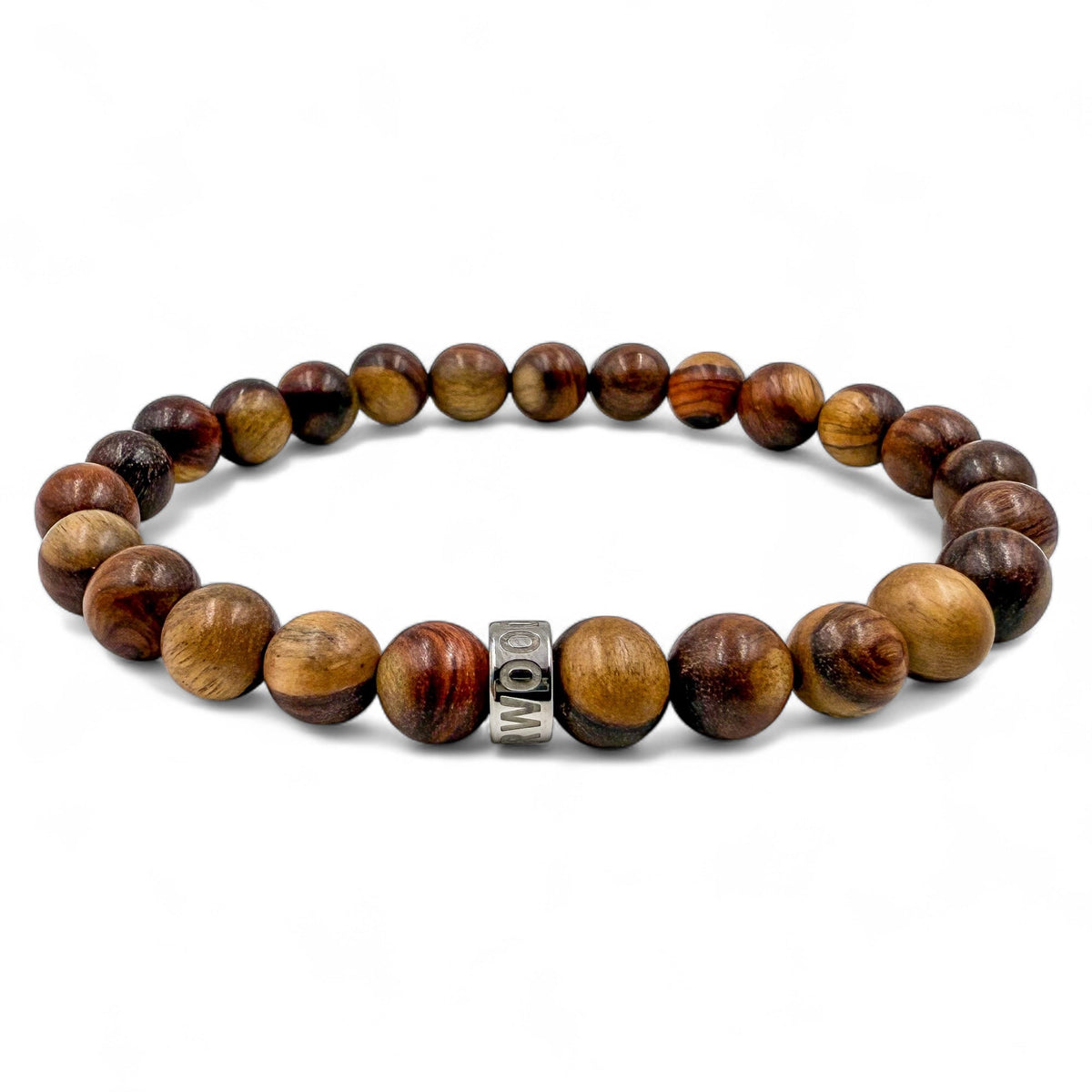 Cascade Cold Canyon mahogany sapwood beaded bracelet, angled view