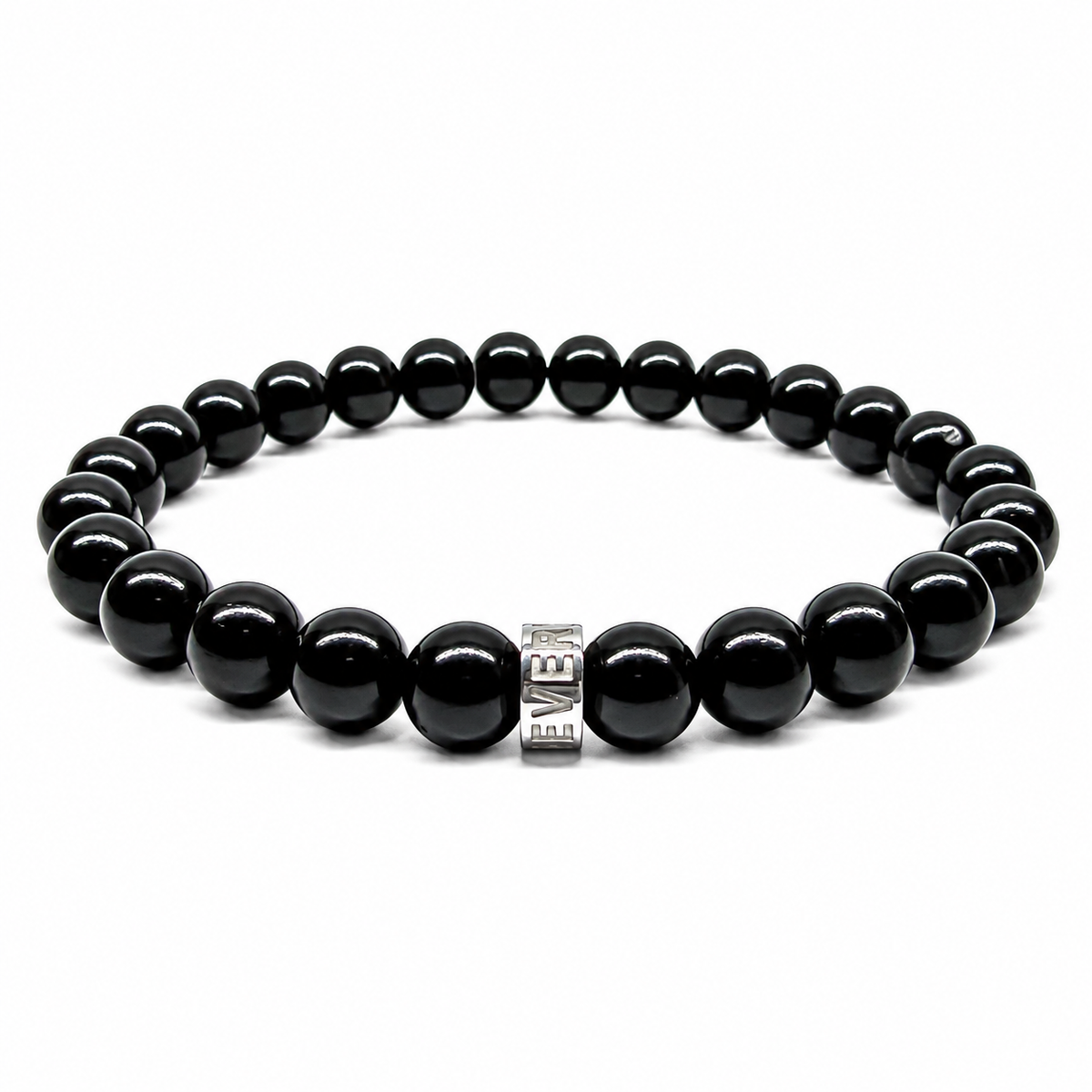 Cascade ebony blackwood beaded bracelet, angled view