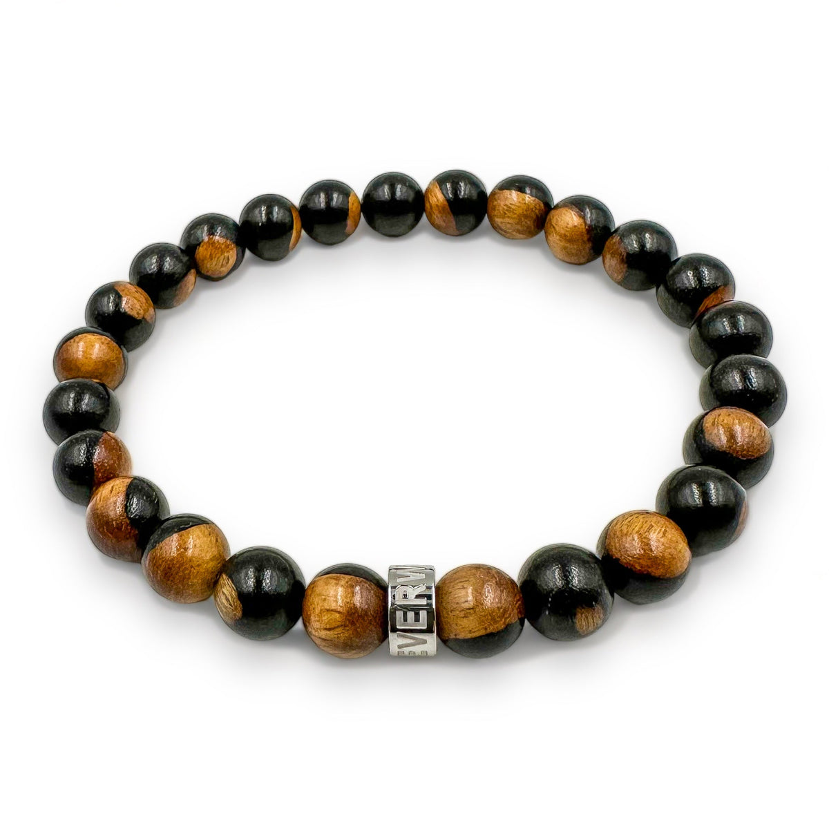 Cascade Steelroot ebony sapwood beaded bracelet, high angle view