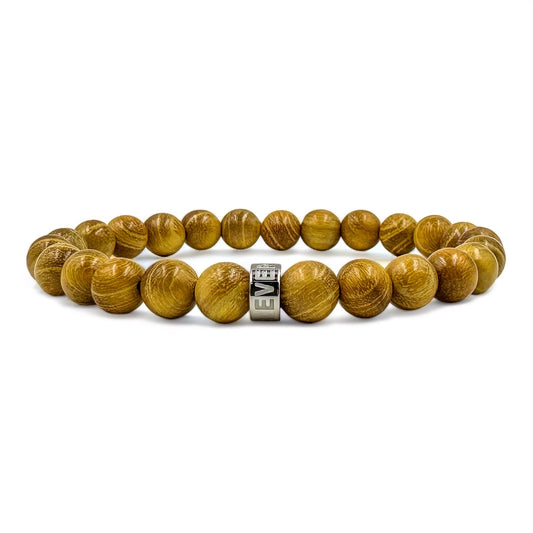 Cascade Yella Ember golden sandalwood beaded bracelet, main product photo