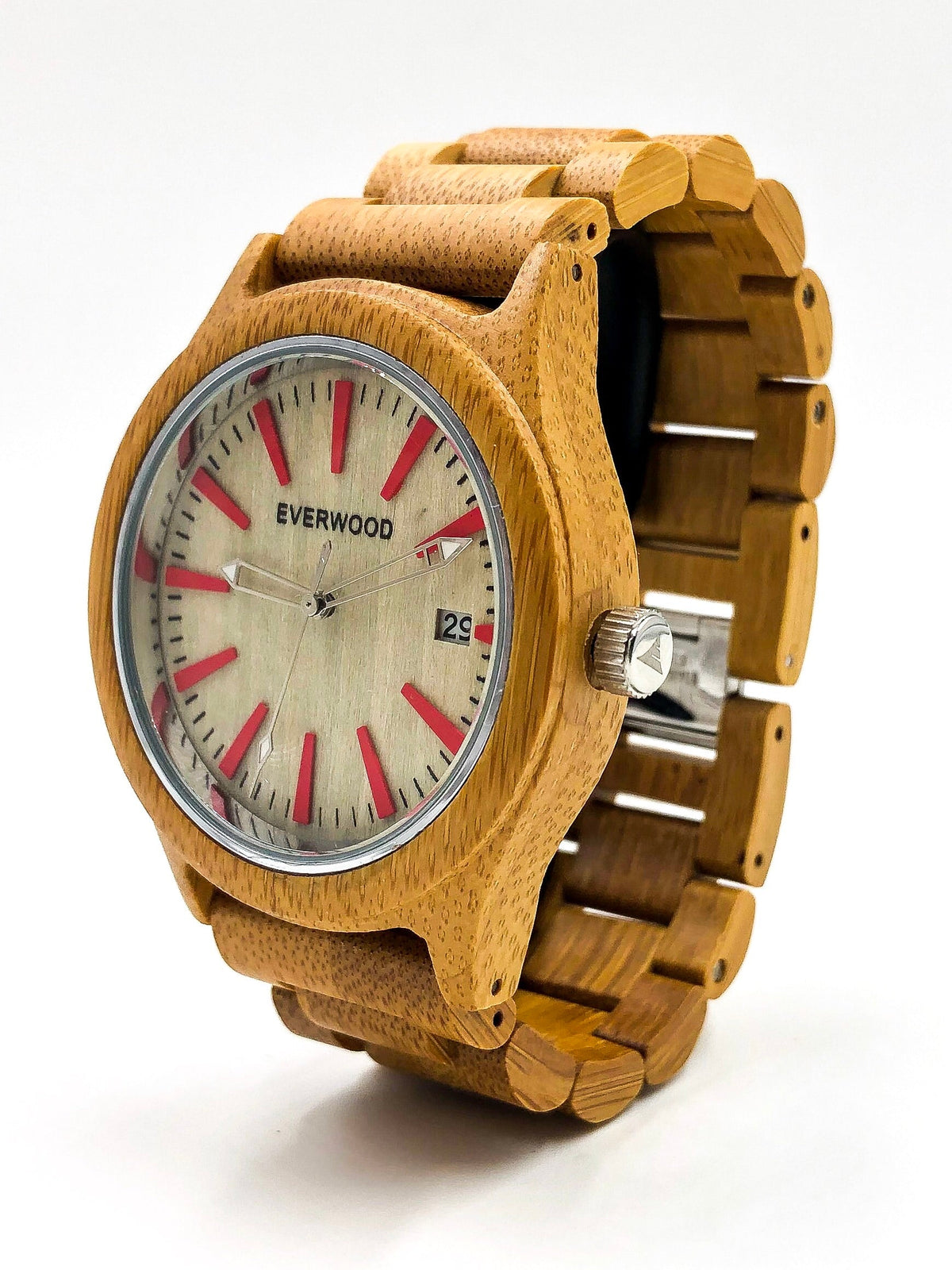 Kylemore all bamboo wooden watch with bamboo link band, image 2 of 5