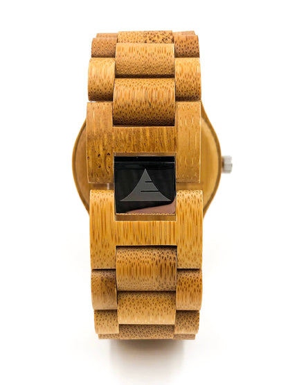 Kylemore all bamboo wooden watch with bamboo link band, image 3 of 5