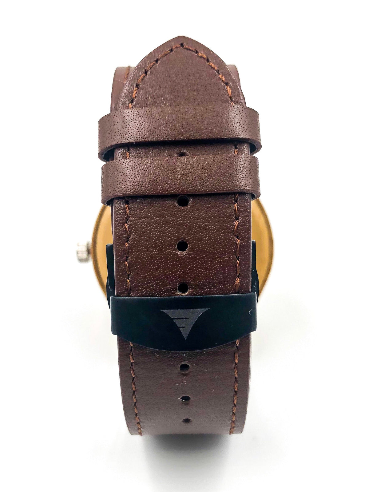 Kylemore bamboo wooden watch with brown leather strap, image 3 of 5