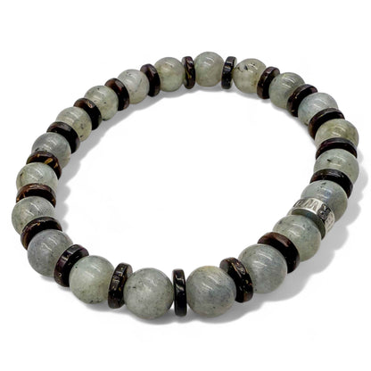 Pulse Lunar Nomad labradorite beaded bracelet, left side view
