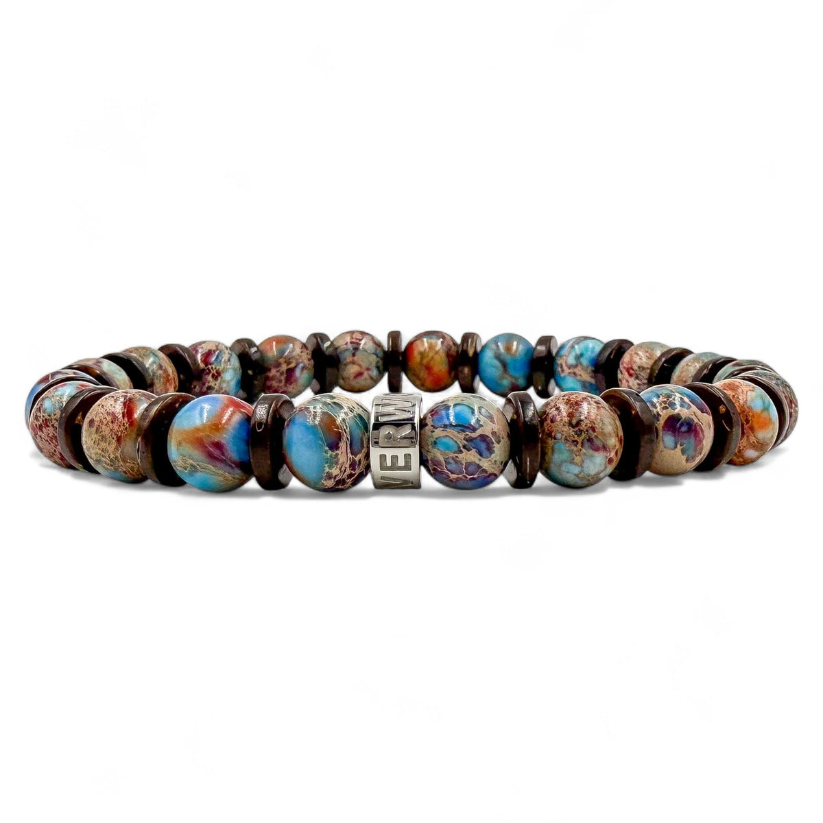 Pulse Americana Spark patriot jasper beaded bracelet, main product photo