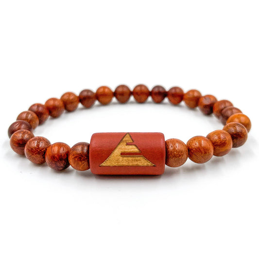 Solid red rosewood beaded bracelet, image 2 of 4