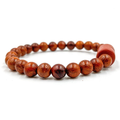 Solid red rosewood beaded bracelet, image 3 of 4