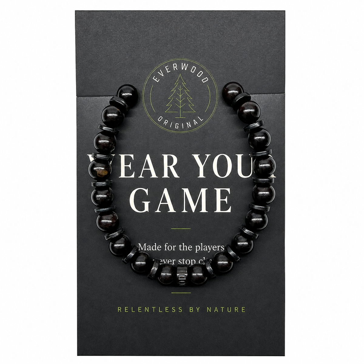 Timberline ebony blackwood beaded bracelet, with its packaging
