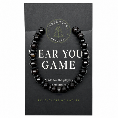 Timberline ebony blackwood beaded bracelet, with its packaging