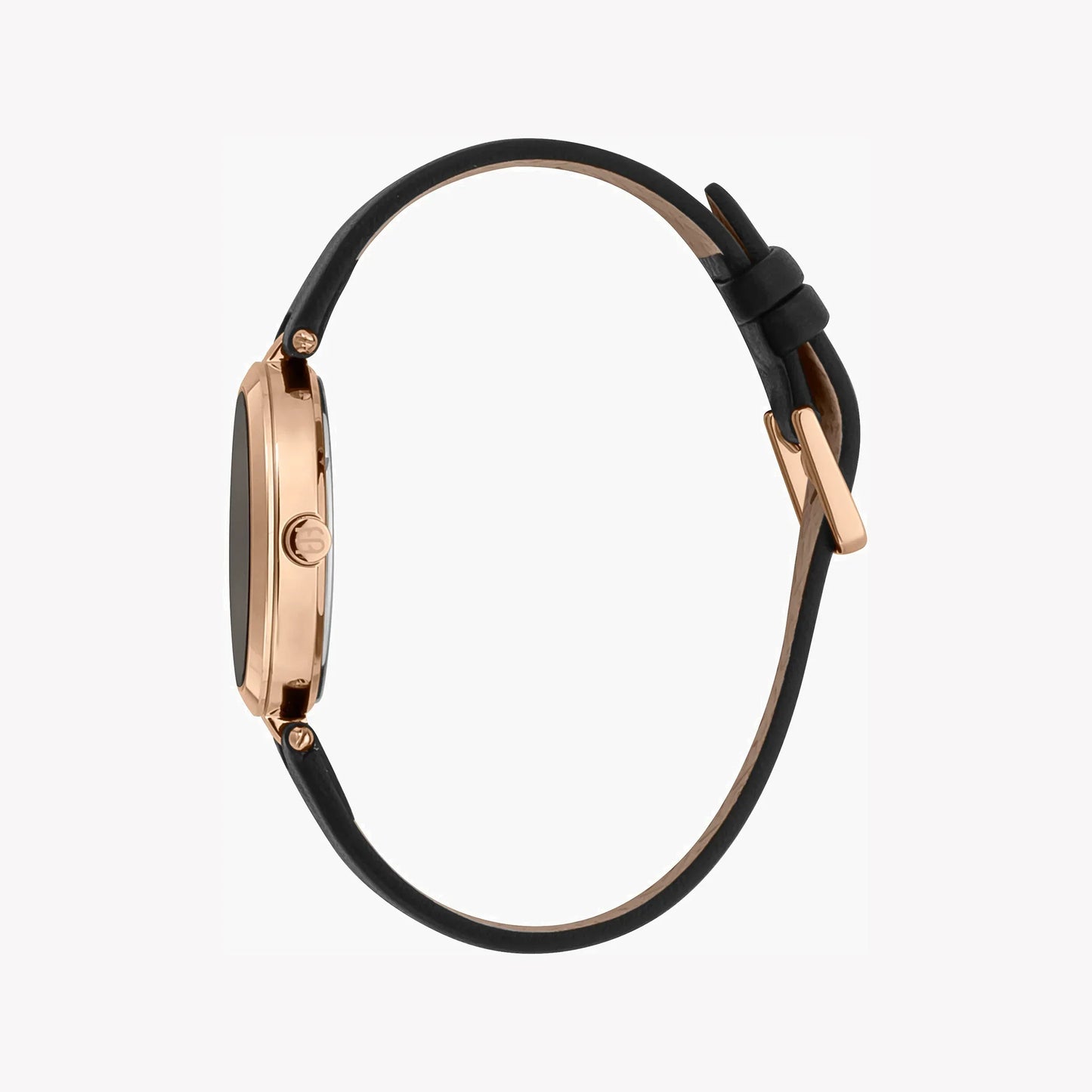 Esprit Women's Black Leather Watch, Black Dial | Es1l035m0015-1