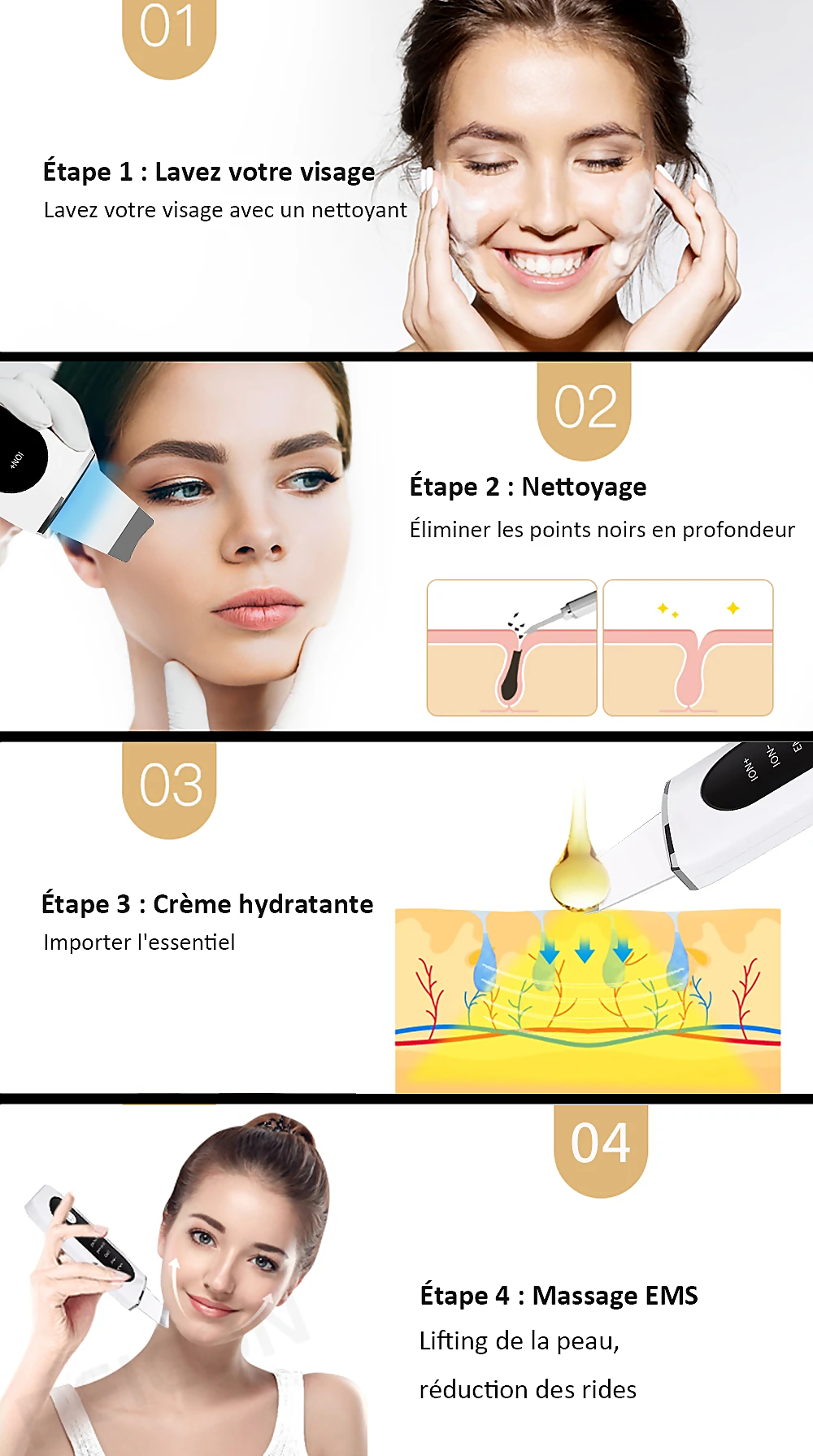 STELLAR - 5-Function EMS Lifting Exfoliator - Ultrasound & Photon Treatment-14