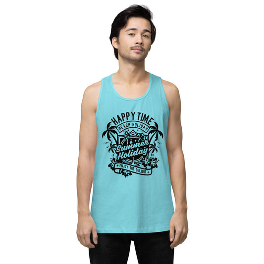 Men's cotton tank top by Aysire, relaxed fit sleeveless design, ideal for casual wear or workouts.