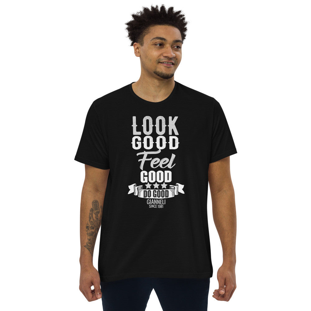 LOOK GOOD Men's Fitted Straight Cut t-shirt by Gianneli-0