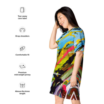 Gianneli Colours T-shirt dress-3