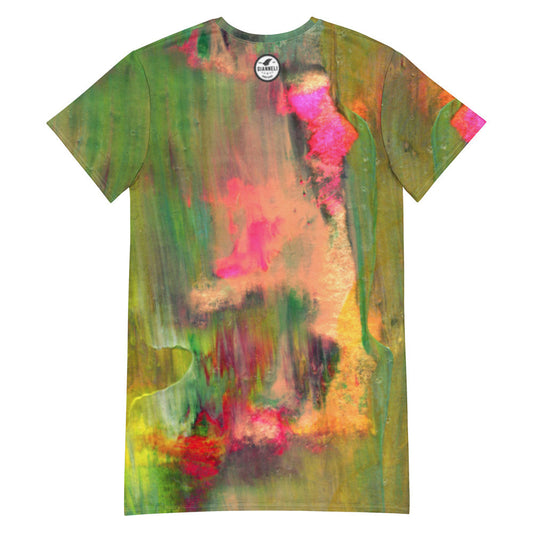 Aysire women's oversize T-shirt dress with smooth, stretchy fabric, casual fit, and short sleeves, perfect for everyday wear.