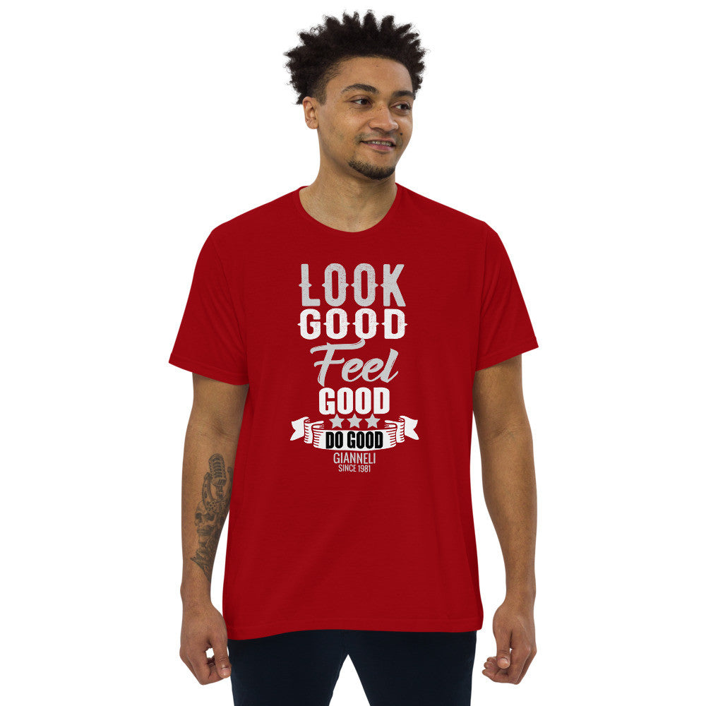 LOOK GOOD Men's Fitted Straight Cut t-shirt by Gianneli-3