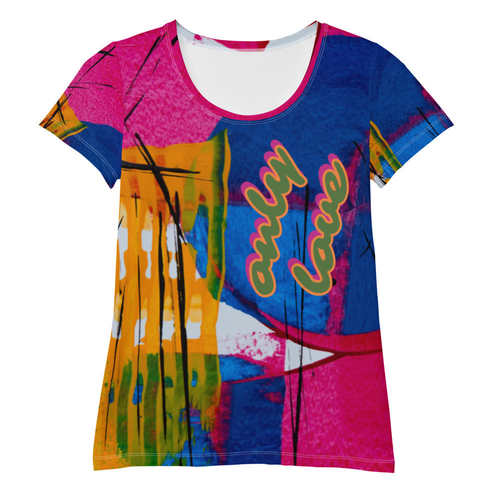 ONLY LOVE Women's Athletic T-shirt by Gianneli-6