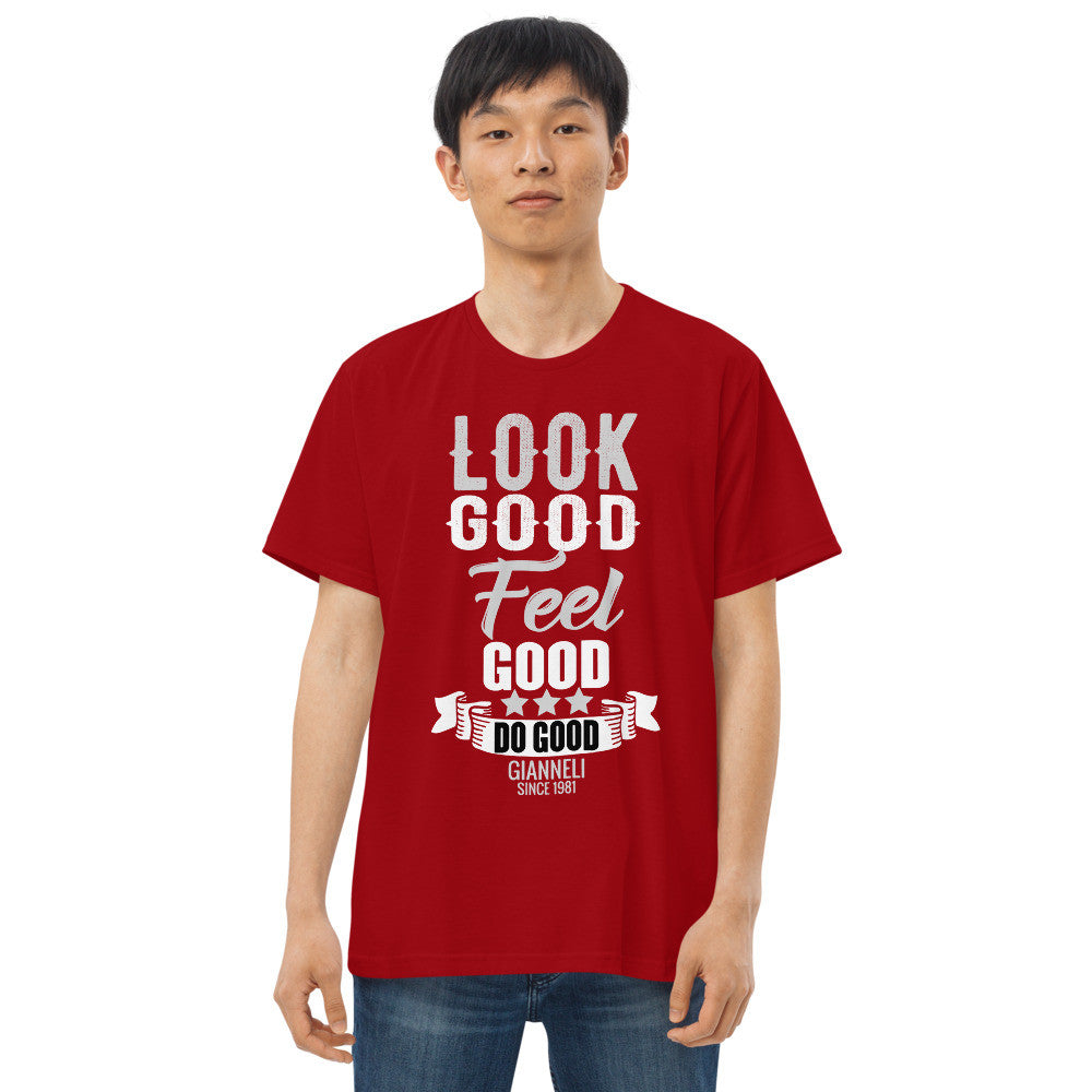 LOOK GOOD Men's Fitted Straight Cut t-shirt by Gianneli-1